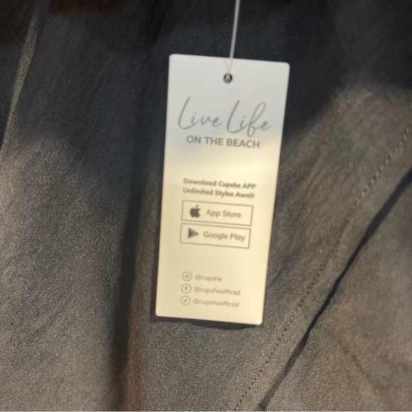 Cupshe Black Lace Trim Swim Coverup - Picture 7 of 7